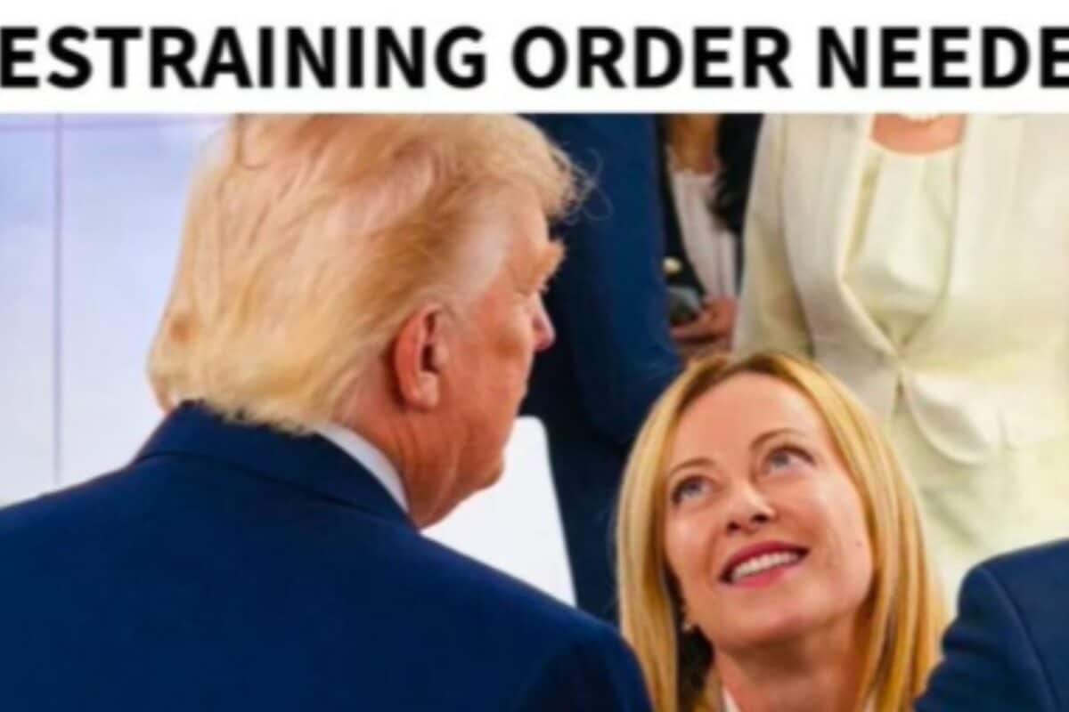 Trump Takes Fresh Swipe At Italy's Giorgia Meloni, Shares 'Restraining Order Needed' Image Ahead Of NATO Summit