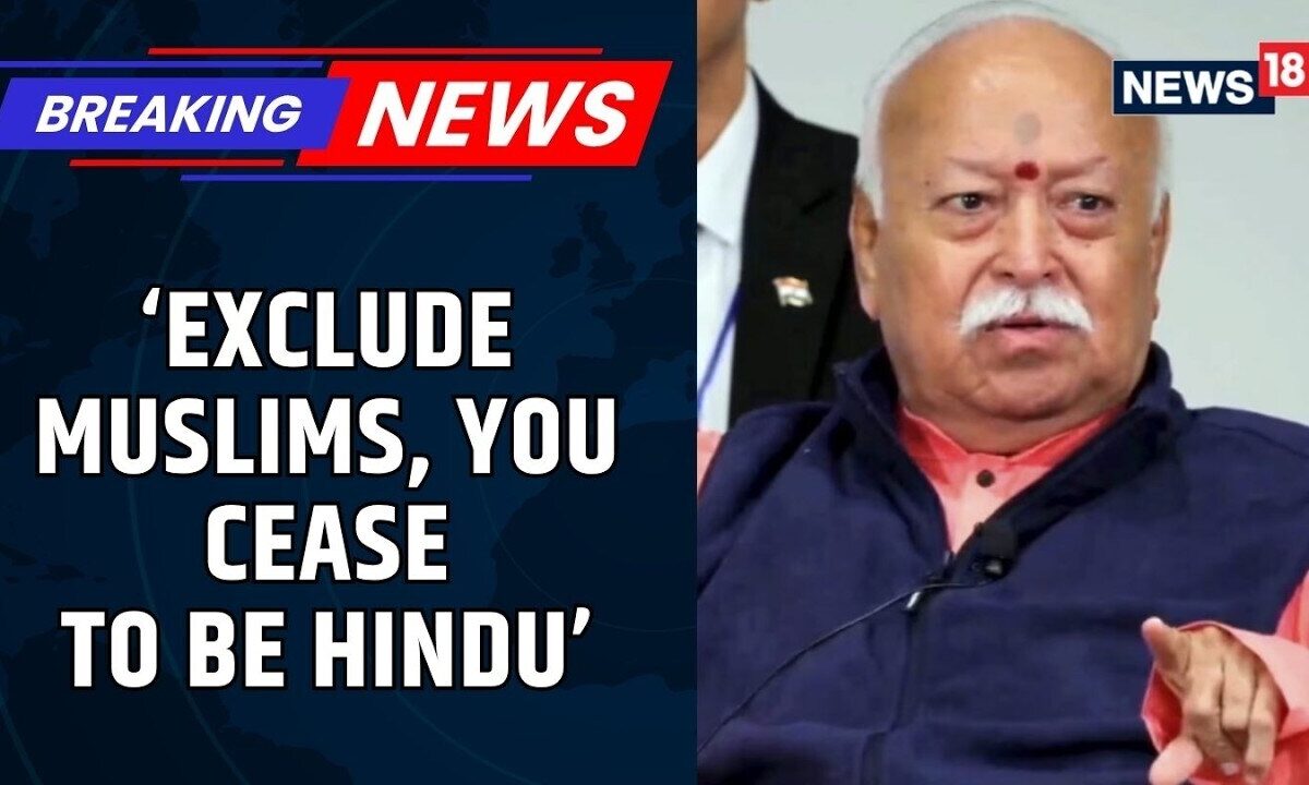 RSS Chief Mohan Bhagwat Calls for Hindu-Muslim Unity at Madison Square Garden | New York | News18