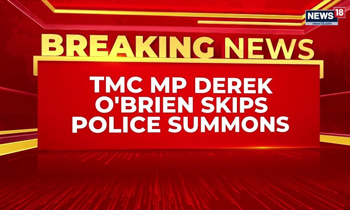 Breaking News: TMC MP Derek O’Brien Skips Summons in Camac Street Scuffle Case, Called Again
