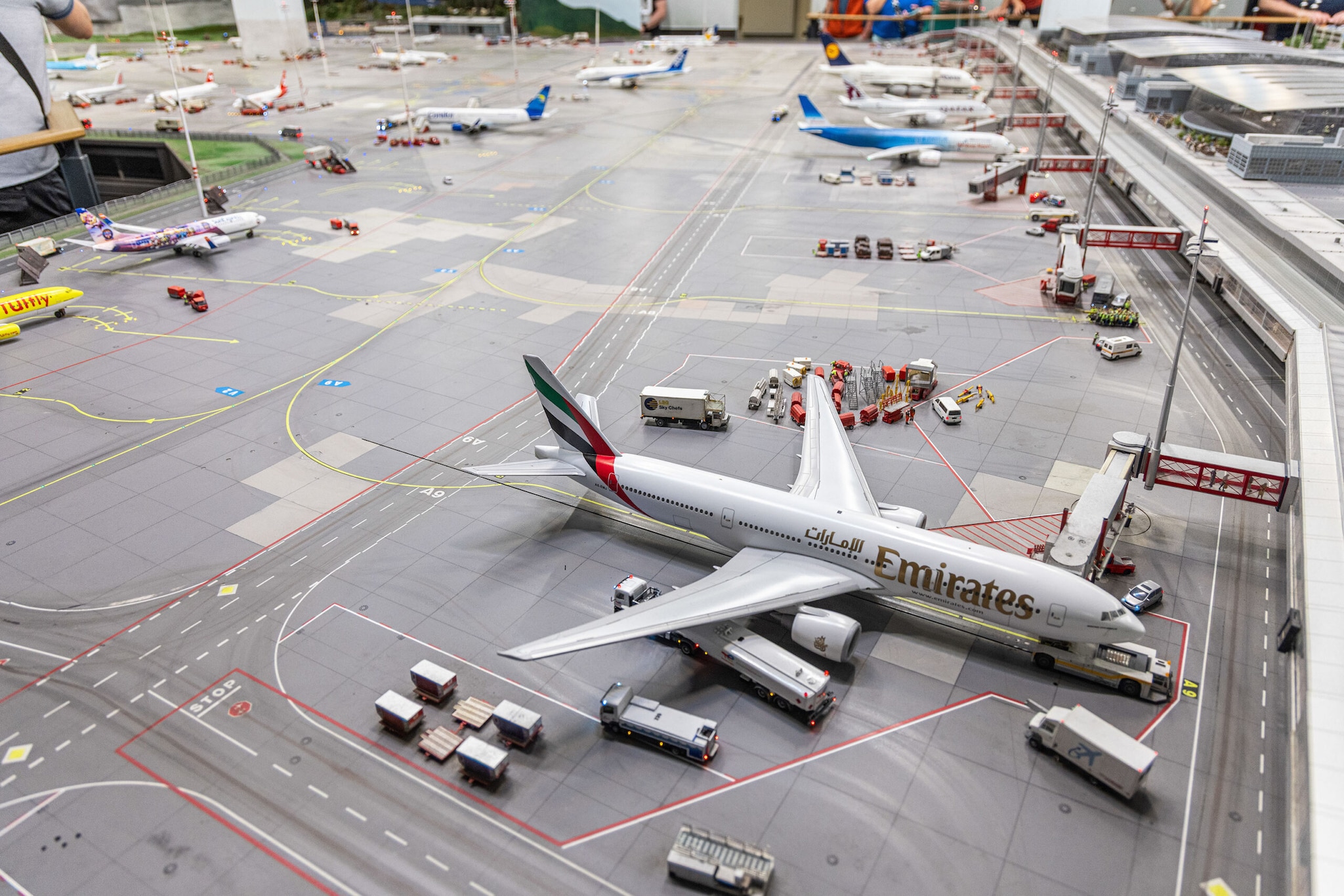 ne of the most fascinating sections is Knuffingen Airport, a highly detailed miniature airport spread across about 125 square metres. Aircraft taxi, take off and land as part of an elaborate automated system. The airport took almost six years to create and cost around €4 million to build.