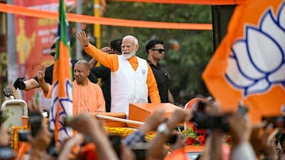 The BJP seems to be banking on the Modi-Yogi factor and its law and order plank. (AFP)