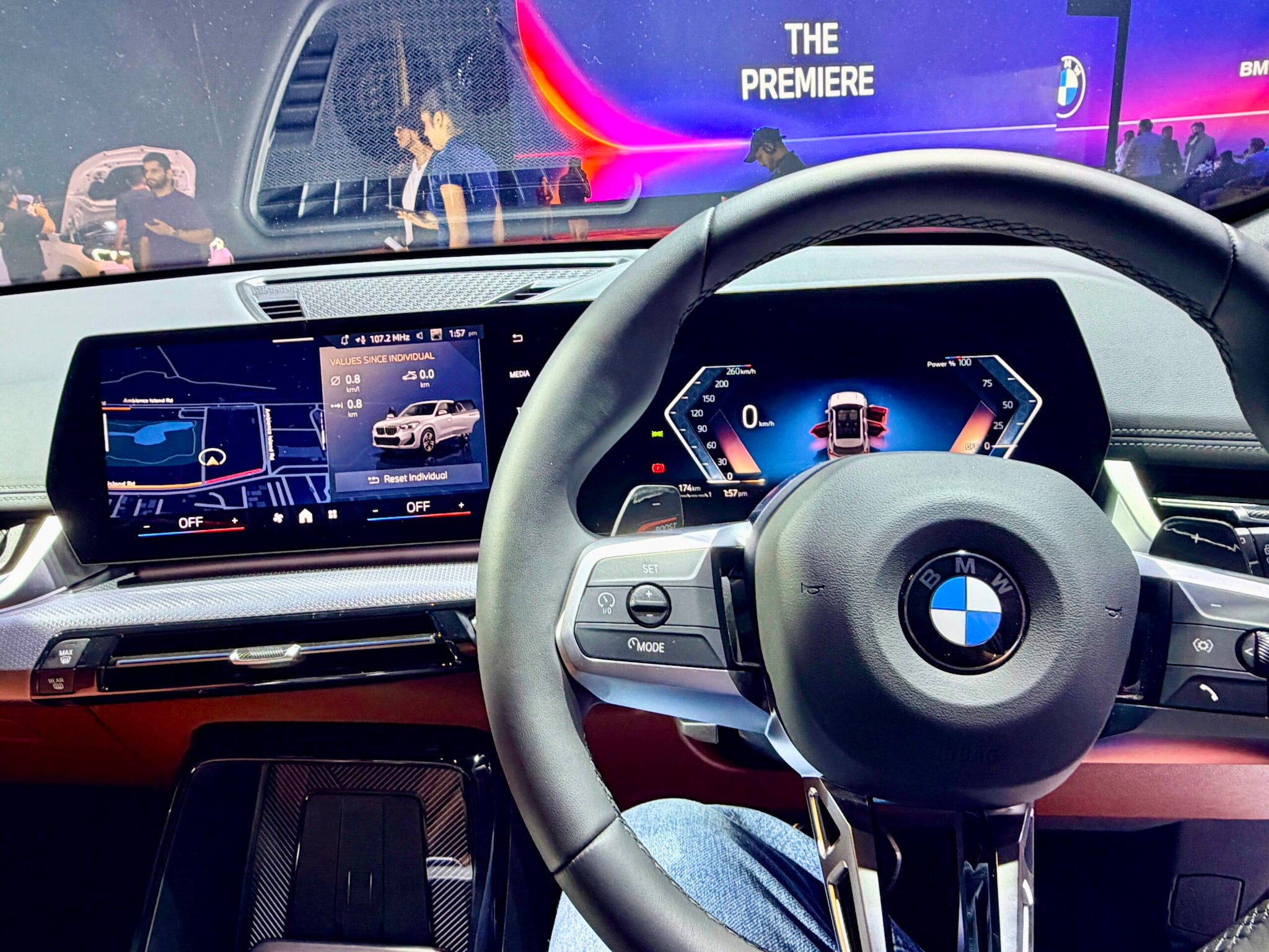 The Curved Dashboard DisplayThe centrepiece of the cabin is BMW's large curved display, running the brand's latest infotainment software across combined driver and touchscreen panels in a single sweeping unit ahead of the driver. This is the same display architecture BMW uses across its current global lineup, bringing configurable driver information, navigation, media and vehicle settings into one connected surface rather than separate instrument and infotainment screens.