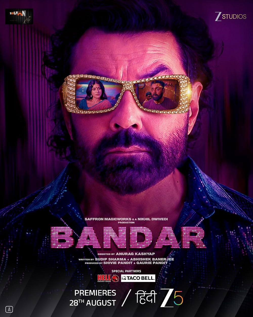 BandarRelease Date: August 28, 2026
Where To Watch: Zee5
Starring Bobby Deol, Sanya Malhotra and Saba Azad, this Hindi crime thriller follows Samar, a once-popular television star whose life spirals after his former girlfriend accuses him of rape, leaving him caught in a corrupt legal system. (Image: IMDb)