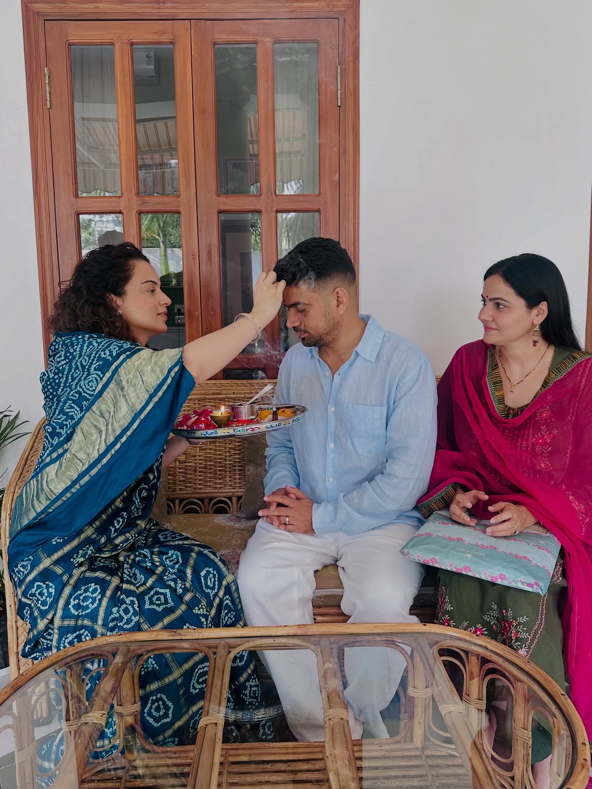 Kangana Ranaut: The actress turned politician celebrated Raksha Bandhan with her brother, offering fans a glimpse into the traditional ceremony where the actress tied a rakhi to him. (Image: Instagram)