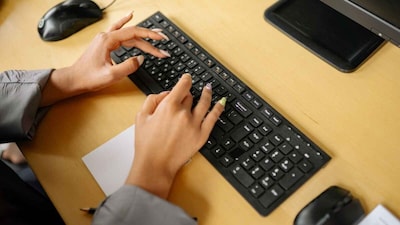 Budget mechanical keyboard for smooth typing.