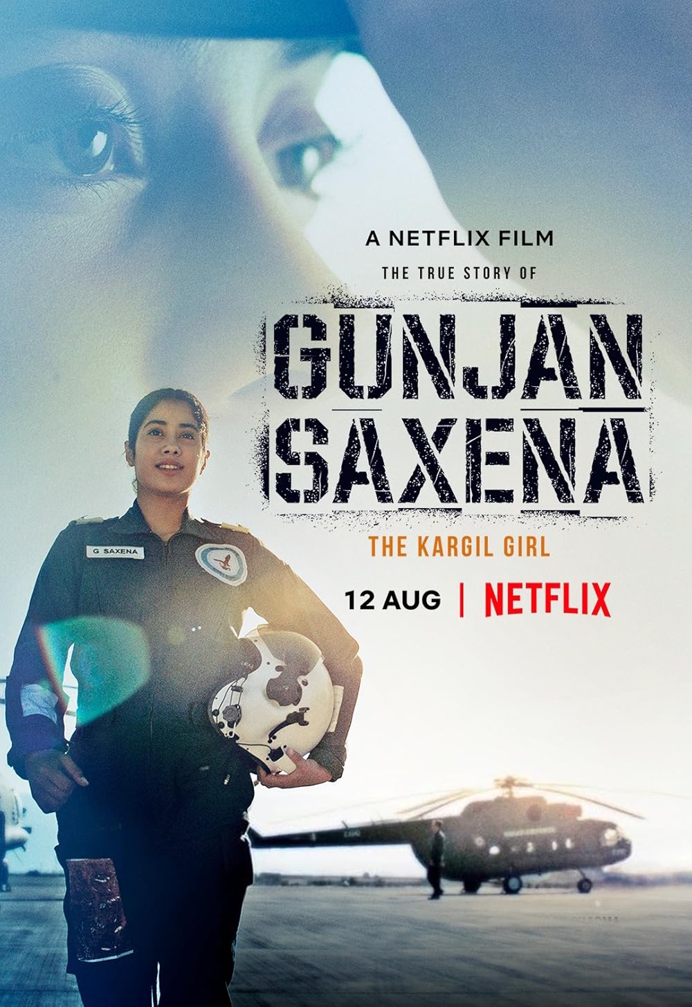 Gunjan Saxena: The Kargil Girl (2020): Starring Janhvi Kapoor, this biopic portrays Flight Lieutenant Gunjan Saxena, one of India's first female combat pilots. She flew chopper missions during the Kargil War, conducting vital casualty evacuations and reconnaissance in dangerous enemy territory. Gunjan Saxena: The Kargil Girl (2020): Starring Janhvi Kapoor, this biopic portrays Flight Lieutenant Gunjan Saxena, one of India's first female combat pilots. She flew chopper missions during the Kargil War, conducting vital casualty evacuations and reconnaissance in dangerous enemy territory.