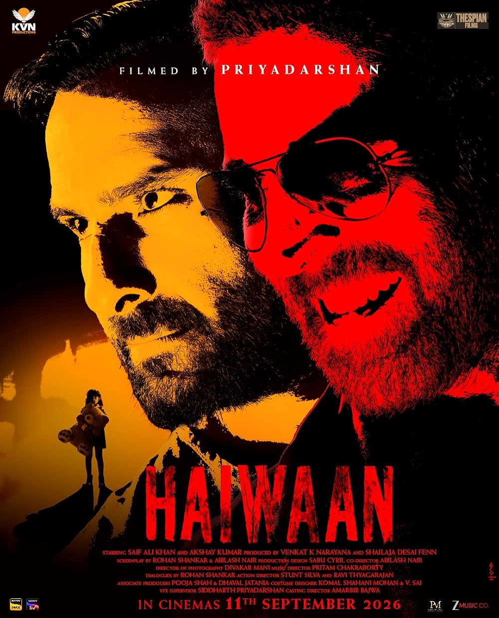 Haiwaan: A psychological crime-action thriller set to release in theatres worldwide on September 11, 2026. Directed by Priyadarshan, the film marks the highly anticipated reunion of Akshay Kumar and Saif Ali Khan after 18 years and is an official adaptation of the Malayalam hit Oppam. 