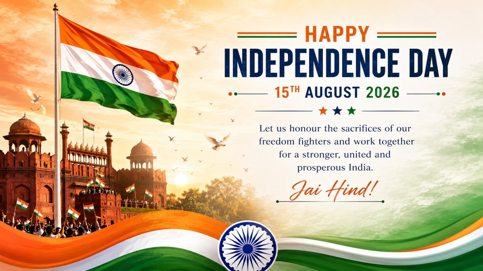 Independence Day Wishes Images | Happy Independence Day 2026 WhatsApp Status, Quotes, Photos, Greetings And Messages For August 15th | Events News - News18