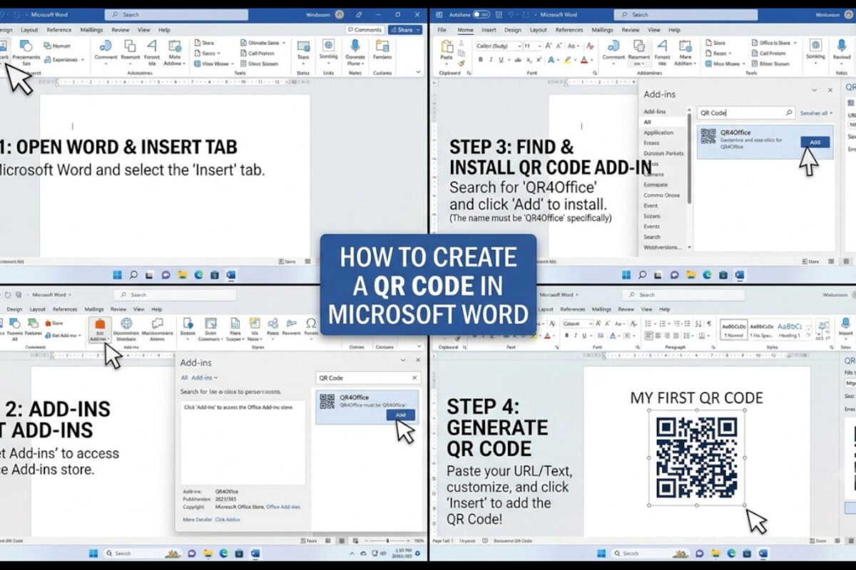 How To Create A QR Code Using Microsoft Word And Google Docs