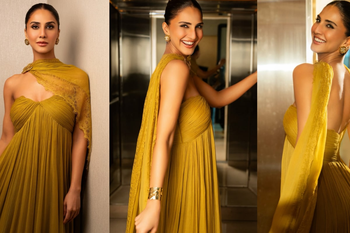 Vaani Kapoor’s ₹69,000 Chartreuse Dress and Vintage Chanel Jewellery Are a Fashion Moment