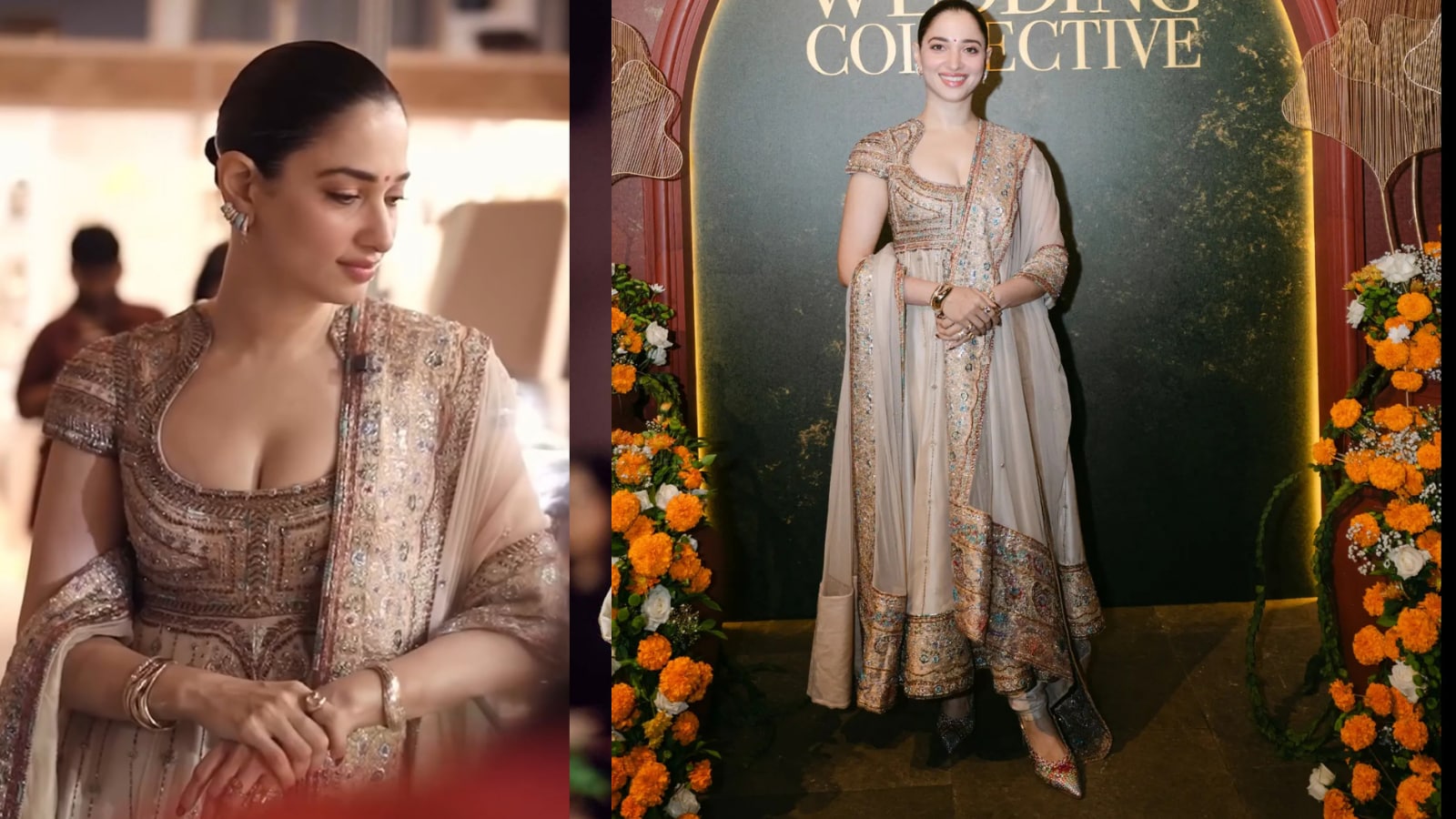 Tamannaah Bhatia Turns Heads In ₹2.43 Lakh Aisha Rao Ivory Outfit At An Event