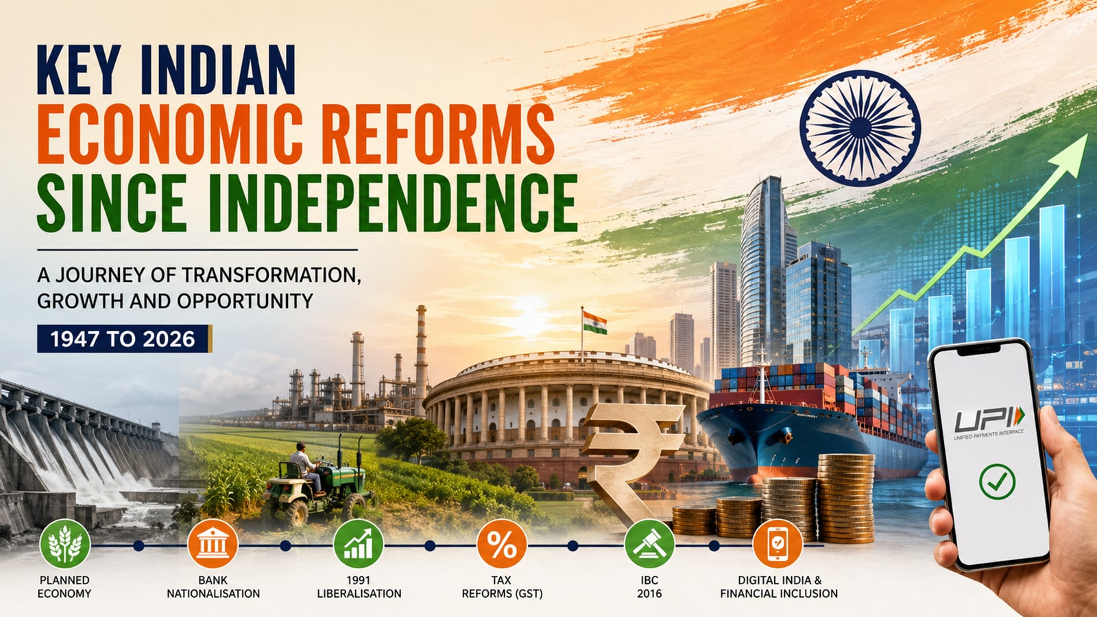 From Licence Raj to Modern Economy: How India's Economy Transformed Over the Decades Between 1947 and 2026