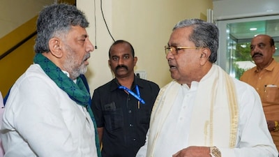 Karnataka CM D K Shivakumar Meets Siddaramaiah (IMAGE: PTI FILE)