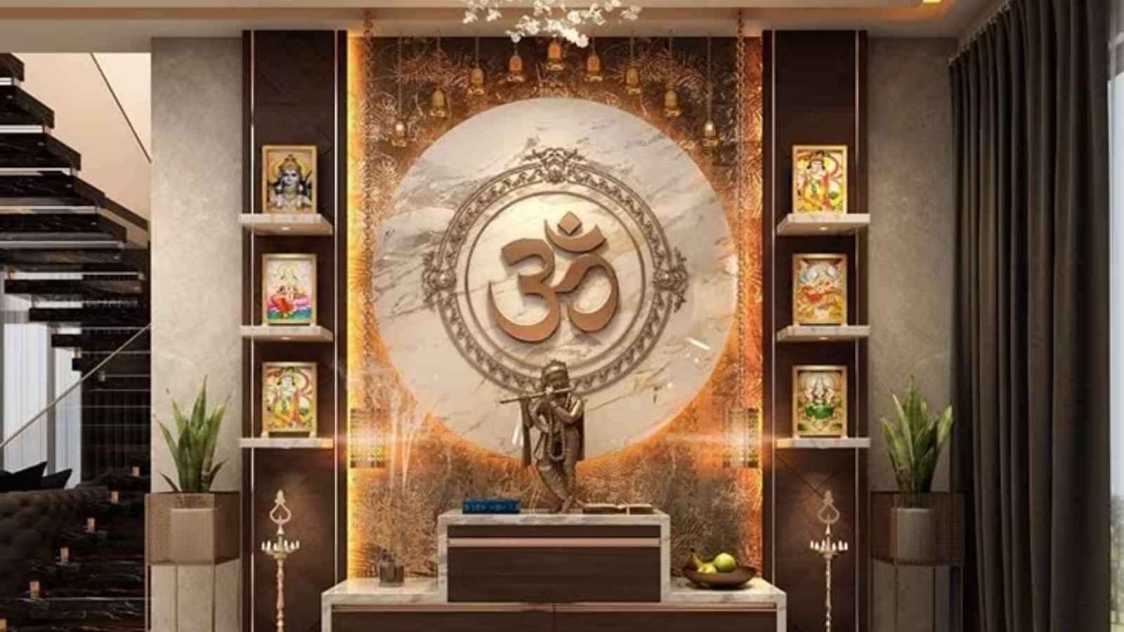 According to Vastu, a puja room should remain calm, clean and free from unnecessary objects. Storing unrelated items, boxes or household clutter in this sacred space is traditionally believed to disturb its peaceful atmosphere and reduce its spiritual significance.