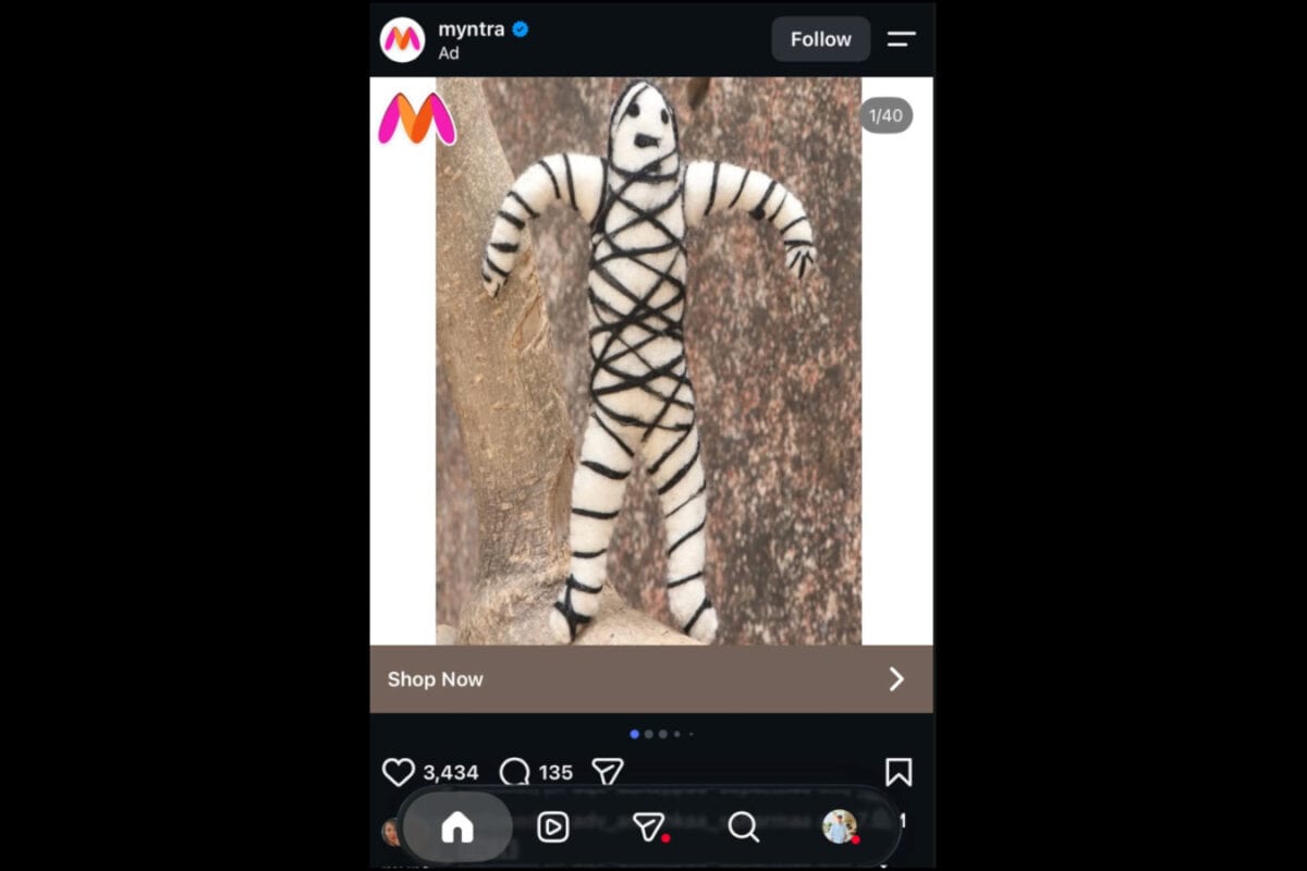 This Creepy Mummy Doll From Myntra’s Instagram Ad Will Make You Say 'WTH?'