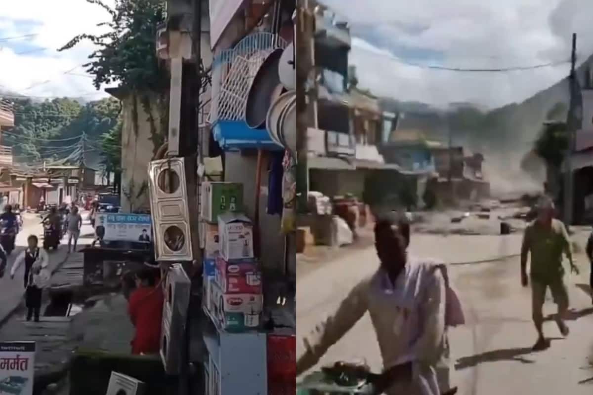 People Run, Scramble For Safety As Massive Flood Tears Through Nepal’s Trishuli Bazaar | Video