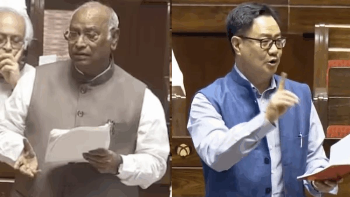 ‘Misusing LoP Post’: Rijiju Vs Kharge In Rajya Sabha Over Demand For Amit Shah's Statement