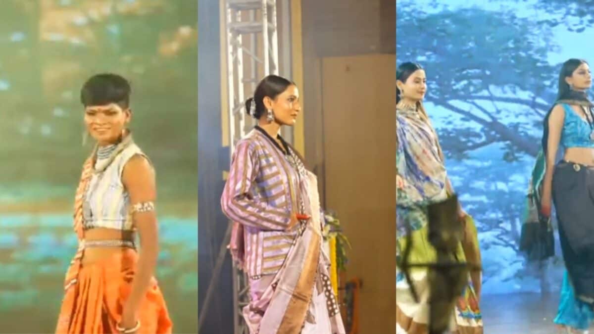 முன்னாள் நக்சல்கள் கைத்தறி உடையில் அணிவகுப்பு: இணையத்தில் வைரல்