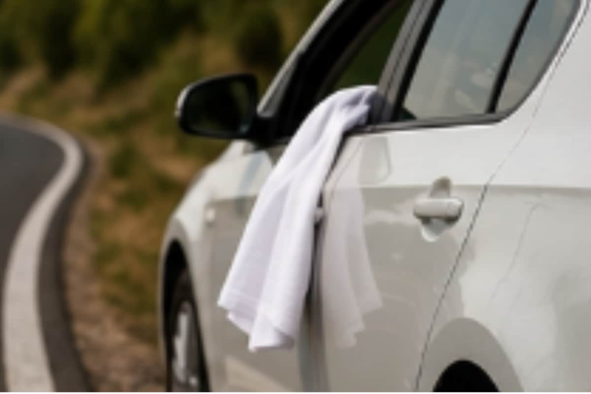 Why You Shouldn’t Ignore A White Cloth Hanging Out From A Car? What It Means