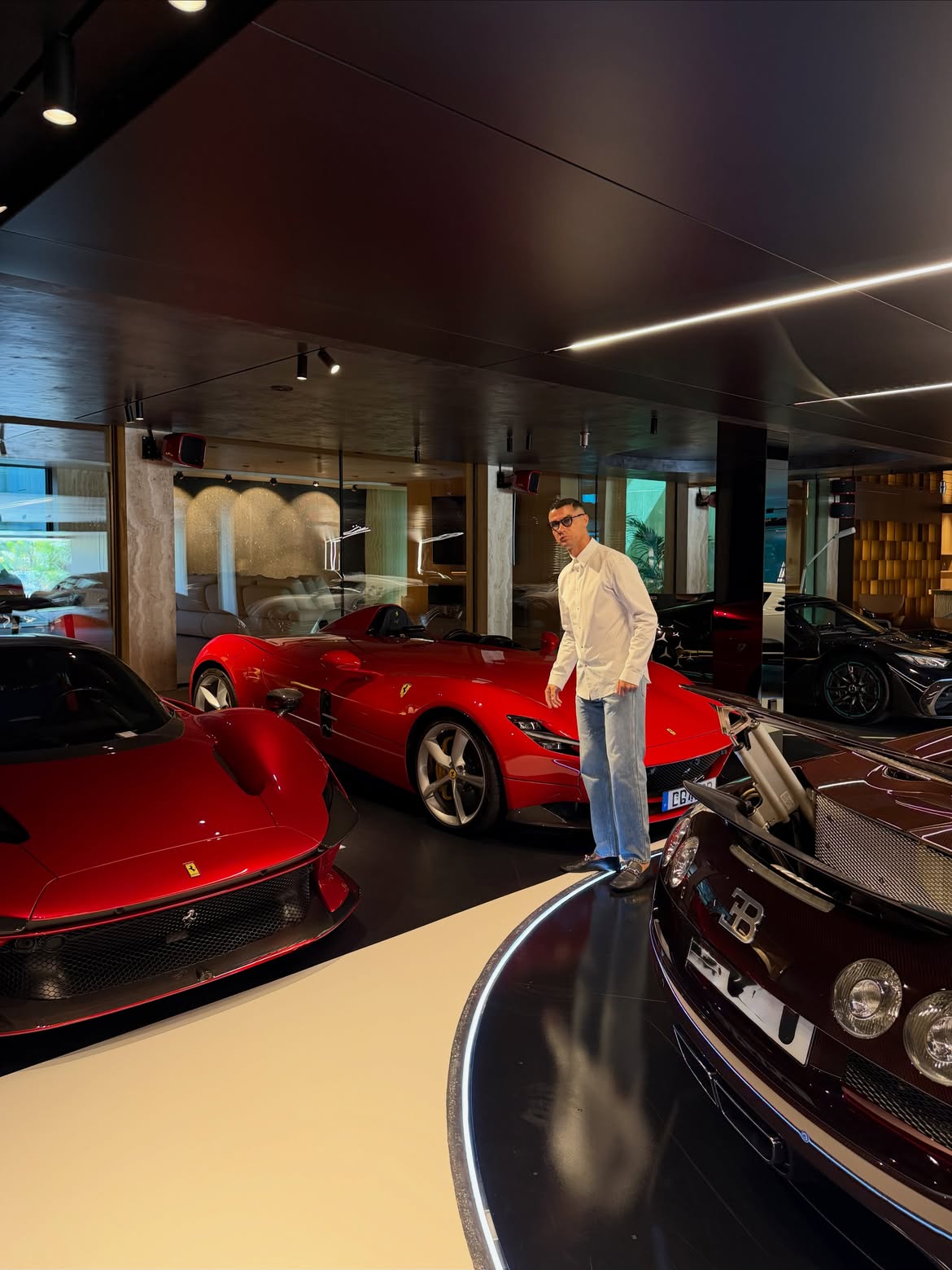 The footballer’s Bugatti lineup includes a Veyron worth around £ 1.5 million, a Chiron worth £2 million and the centerpiece – a Bugatti Centodieci priced £7 million. He reportedly also added a Bugatti Tourbillon, the hybrid successor to the Chiron, priced at £3.2 million to the collection. (Image: Instagram/@cristiano) The footballer’s Bugatti lineup includes a Veyron worth around £ 1.5 million, a Chiron worth £2 million and the centerpiece – a Bugatti Centodieci priced £7 million. He reportedly also added a Bugatti Tourbillon, the hybrid successor to the Chiron, priced at £3.2 million to the collection. (Image: Instagram/@cristiano)