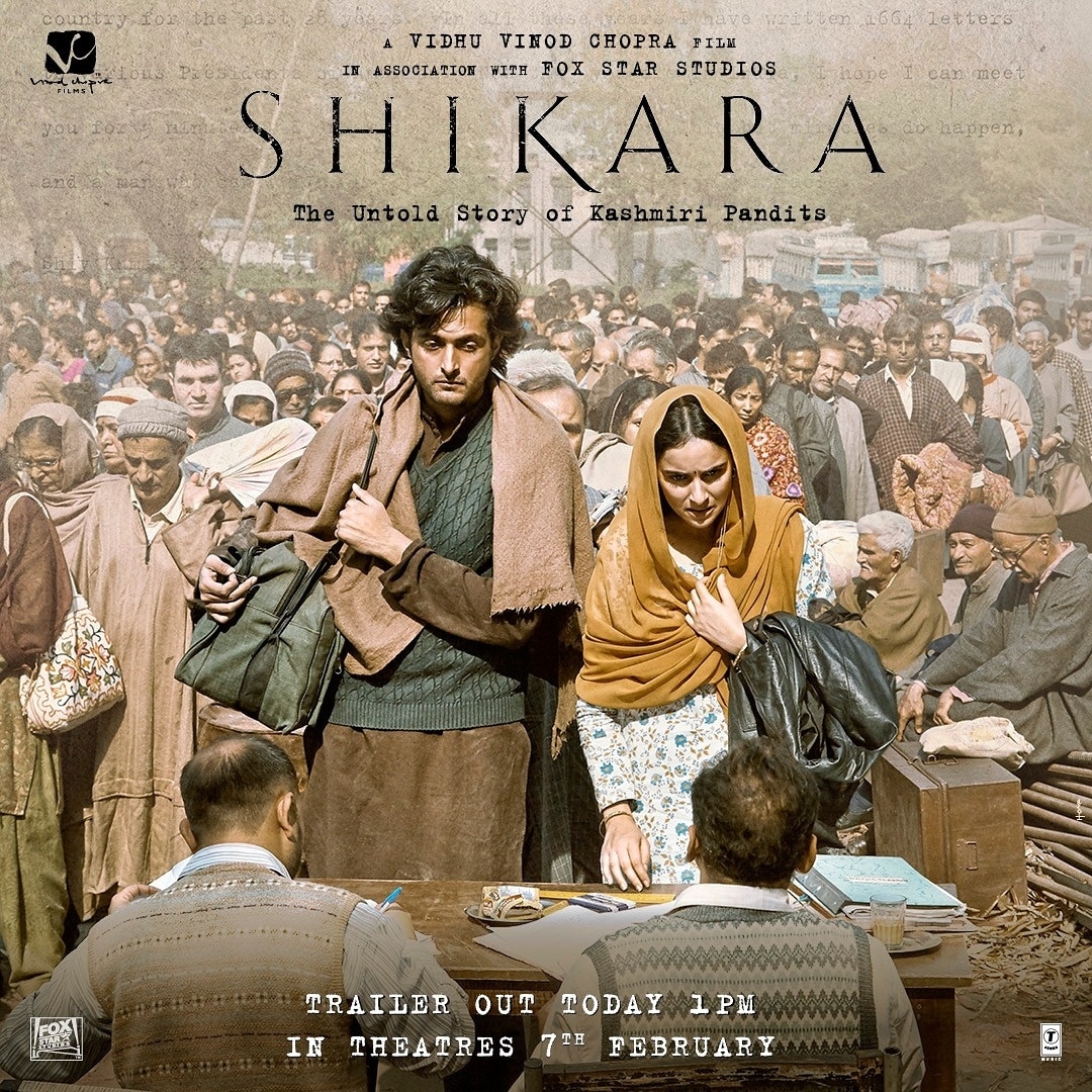 Shikara (2020): Directed by Vidhu Vinod Chopra, Shikara tells the love story of a Kashmiri Pandit couple against the backdrop of the 1990 exodus, highlighting their forced displacement and life in refugee camps. Shikara (2020): Directed by Vidhu Vinod Chopra, Shikara tells the love story of a Kashmiri Pandit couple against the backdrop of the 1990 exodus, highlighting their forced displacement and life in refugee camps.
