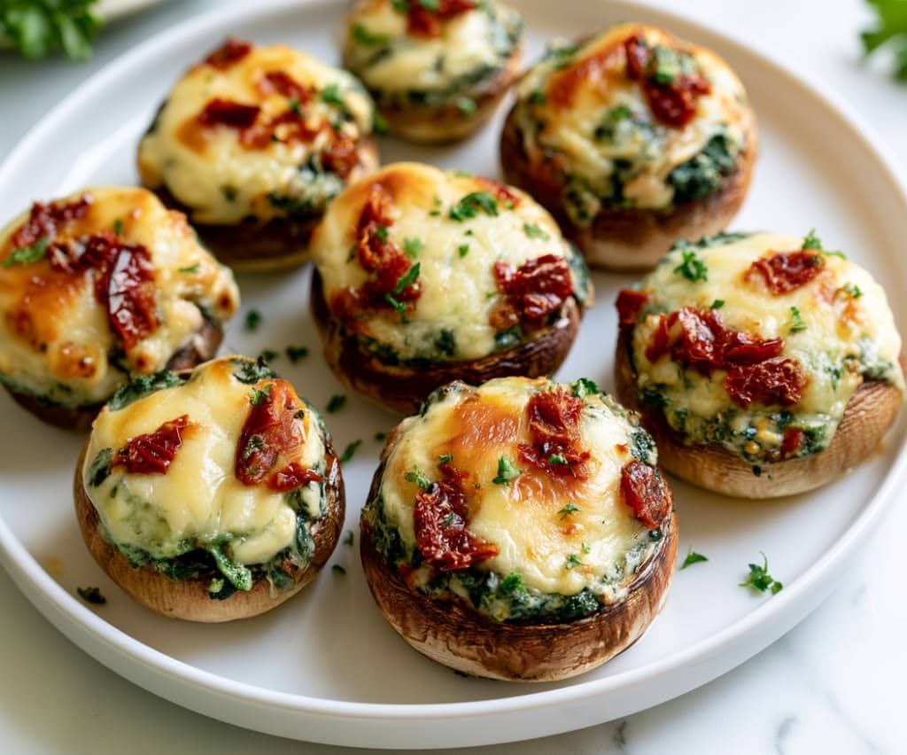 Stuffed Mushrooms: Stuffed mushrooms make an elegant yet simple starter. Fill mushroom caps with a mixture of finely chopped vegetables, herbs and a little paneer or cheese. Bake until the mushrooms are tender and the filling is lightly browned. Stuffed Mushrooms: Stuffed mushrooms make an elegant yet simple starter. Fill mushroom caps with a mixture of finely chopped vegetables, herbs and a little paneer or cheese. Bake until the mushrooms are tender and the filling is lightly browned.