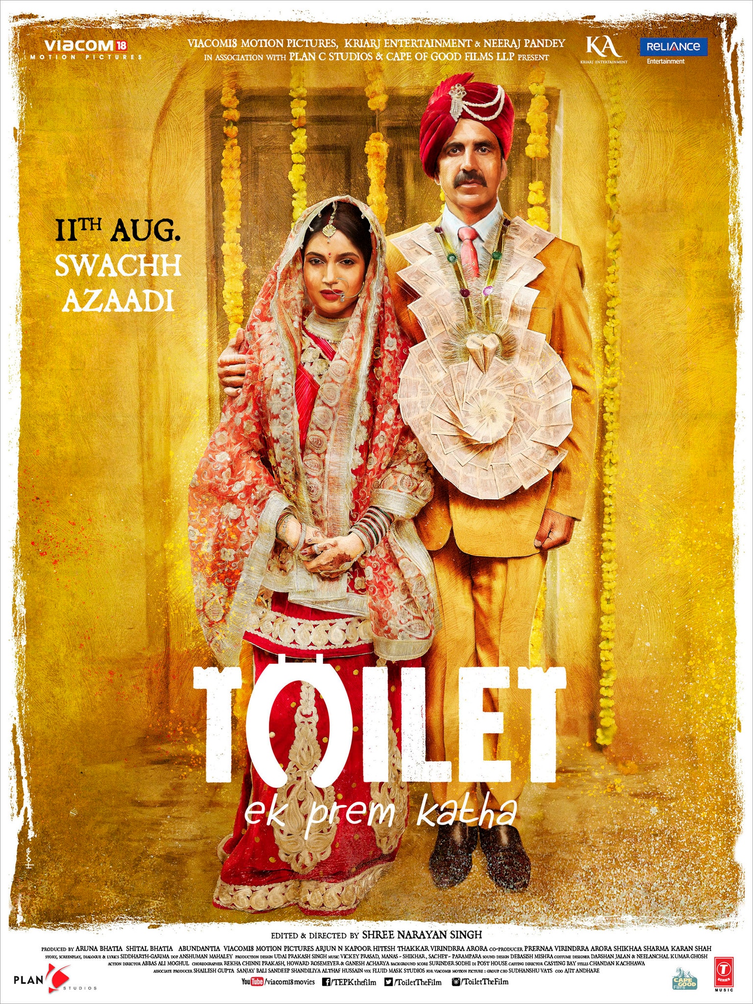 Toilet: Ek Prem Katha (2017): Akshay Kumar’s film emphasized on the need for better sanitation measures in the country. Directed by Shree Narayan Singh, the film was a huge success, collecting Rs 134 crores across India. Toilet: Ek Prem Katha (2017): Akshay Kumar’s film emphasized on the need for better sanitation measures in the country. Directed by Shree Narayan Singh, the film was a huge success, collecting Rs 134 crores across India.