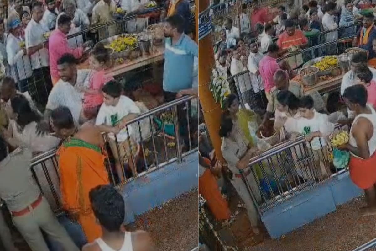 On Cam: Karnataka MLA's Daughter Clashes With PSI At Temple, Slaps Her Amid Argument
