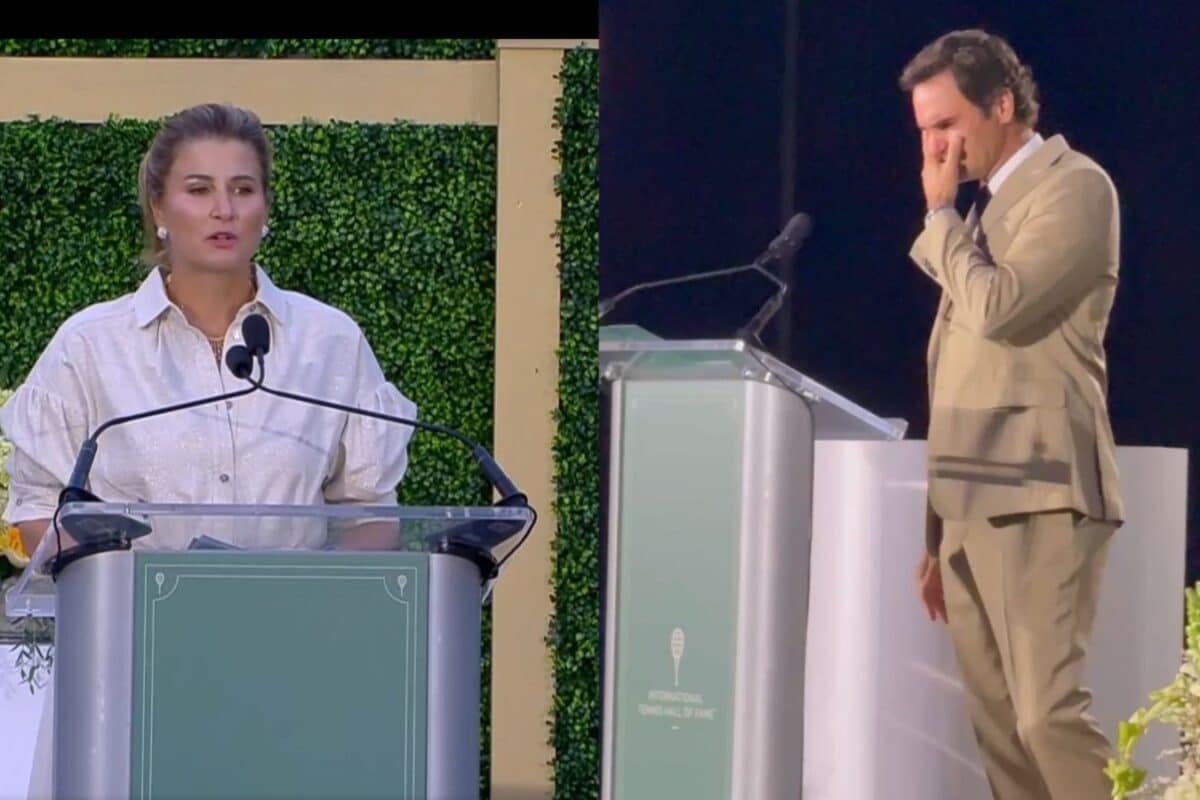 Roger Federer Emotional As Wife Mirka Steals The Show At Hall Of Fame Induction | Watch