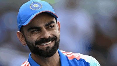 India's Virat Kohli reacts during the first one-day international (ODI) cricket match between England and India at Edgbaston cricket ground in Birmingham, central England on July 14, 2026. (Photo by Oli SCARFF / AFP)