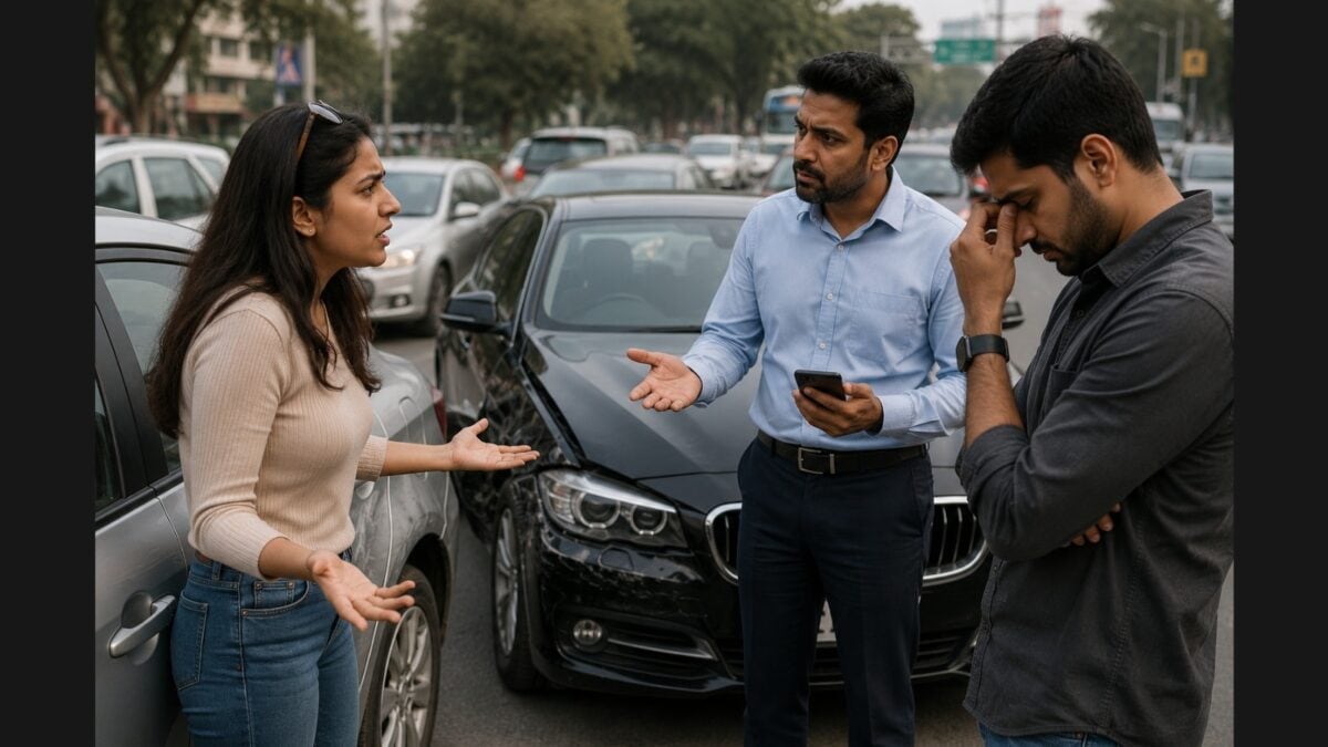 தோழியின் BMW மோதல்: ரூ.21,000 செலுத்திய காதலன்