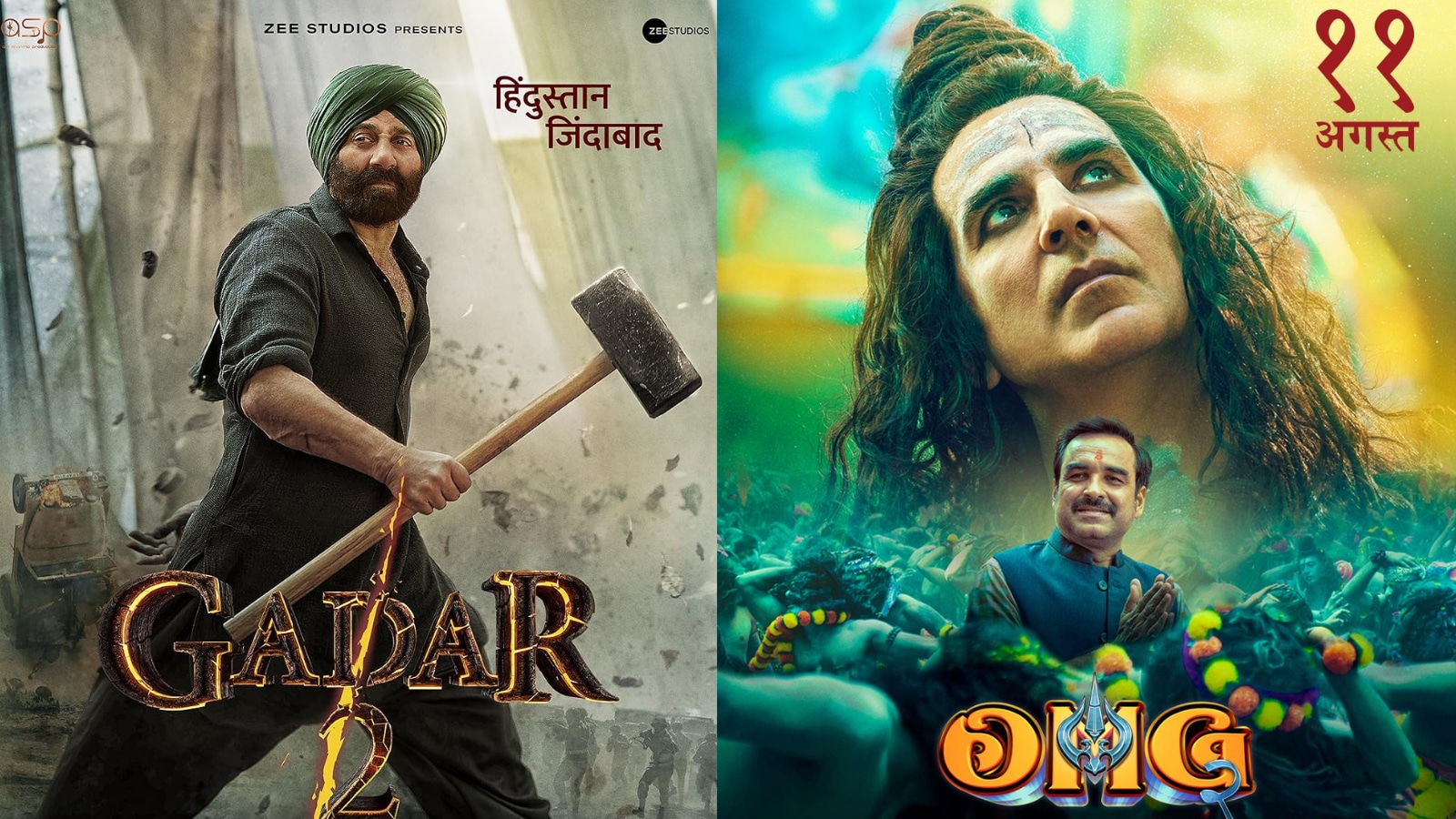 Gadar 2 vs OMG 2 (2023): Sunny Deol delivered a blockbuster, a sequel to his 2001 iconic hit Gadar. Akshay, with a film based on an unconventional subject, silenced all naysayers. Gadar 2 earned Rs 525 crores, and OMG 2 Rs 150 crores. Gadar 2 vs OMG 2 (2023): Sunny Deol delivered a blockbuster, a sequel to his 2001 iconic hit Gadar. Akshay, with a film based on an unconventional subject, silenced all naysayers. Gadar 2 earned Rs 525 crores, and OMG 2 Rs 150 crores.