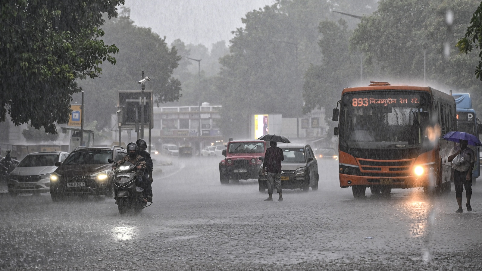 A rare combination of weather systems intensified the monsoon spell, prompting the IMD to warn of more heavy rainfall and localised flooding. (Image: PTI) A rare combination of weather systems intensified the monsoon spell, prompting the IMD to warn of more heavy rainfall and localised flooding. (Image: PTI)