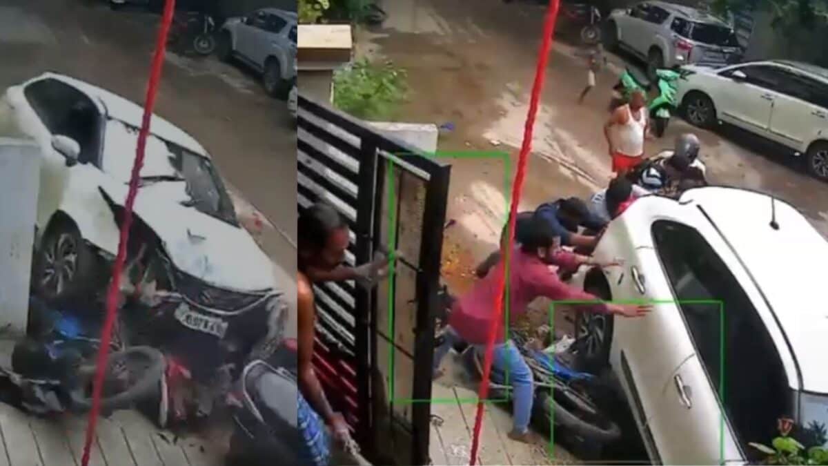 Minor Driving Rented Car Mows Down Two In Hyderabad, One Dead, Another Critical | Video
