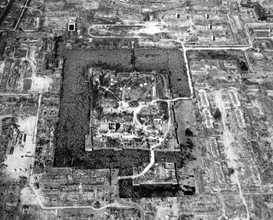 Hiroshima after the atomic bombing: A US Air Force file photo from August 6, 1945, shows the devastation caused by the first nuclear weapon used in warfare. The attack killed thousands instantly, while radiation effects claimed many more lives in the months and years that followed.  (US Air Force via AP, File)
