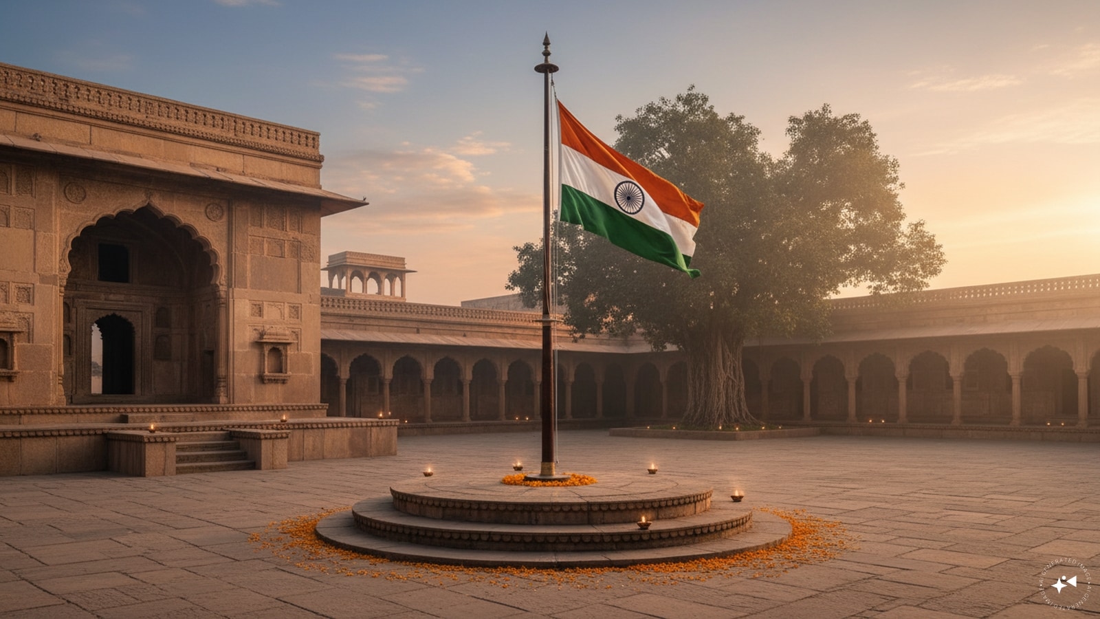 Never Let The Tricolour Touch The Ground Or Trail In Water: The National Flag should not be allowed to touch the ground or floor or trail in water. It should also be displayed or fastened in a way that does not damage it. (AI photo)