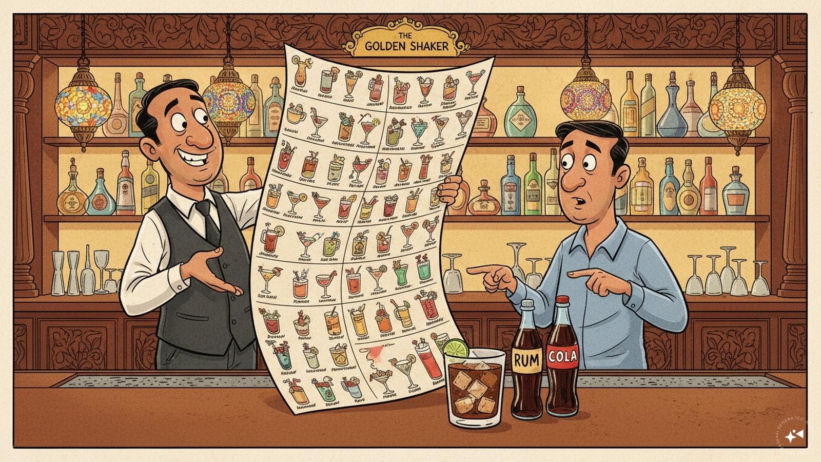 For many Indian drinkers, the cocktail menu begins and ends with two questions: “Rum?” and “Coke?” (AI photo)
