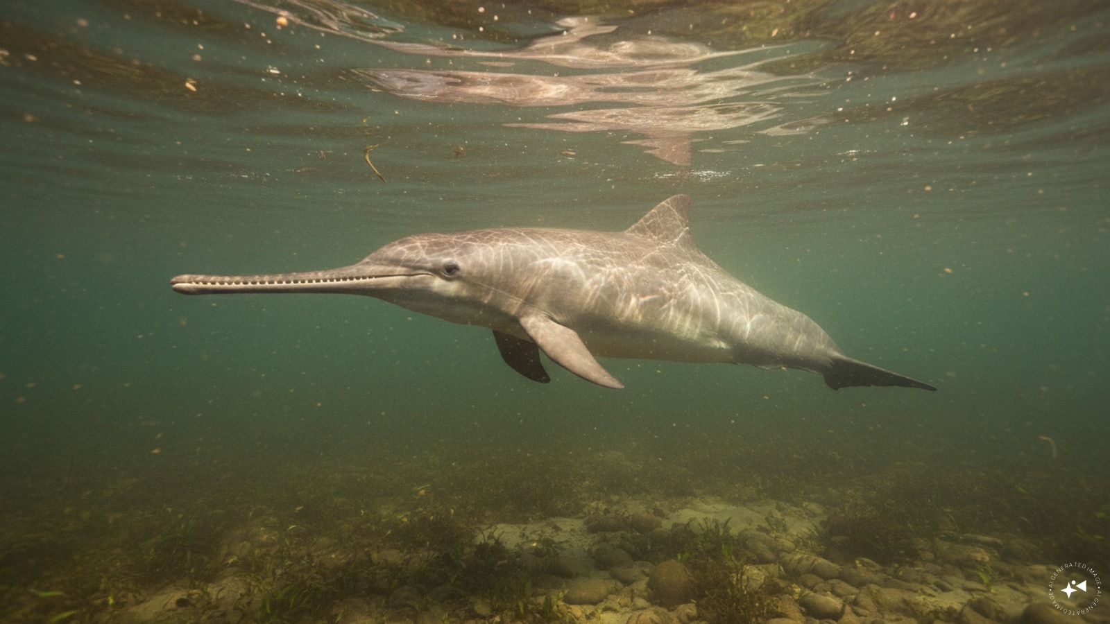 The Ganges River dolphin has been India's National Aquatic Animal since 2009. Nearly blind, it relies on echolocation to navigate river waters, making its survival closely connected with the health of India's freshwater ecosystems.
