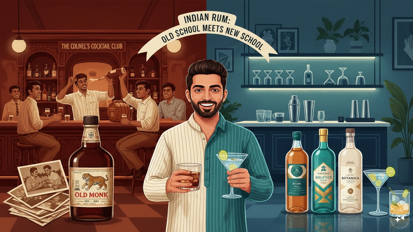 The rum shelf isn't what it used to be. Alongside the old favourites, Indian drinkers are discovering premium and craft rums — proof that the rum story is getting a little more sophisticated. Recent Indian spirits coverage has highlighted premiumisation and newer Indian names such as Short Story, Maka Zai and Amrut Two Indies. (AI photo)
