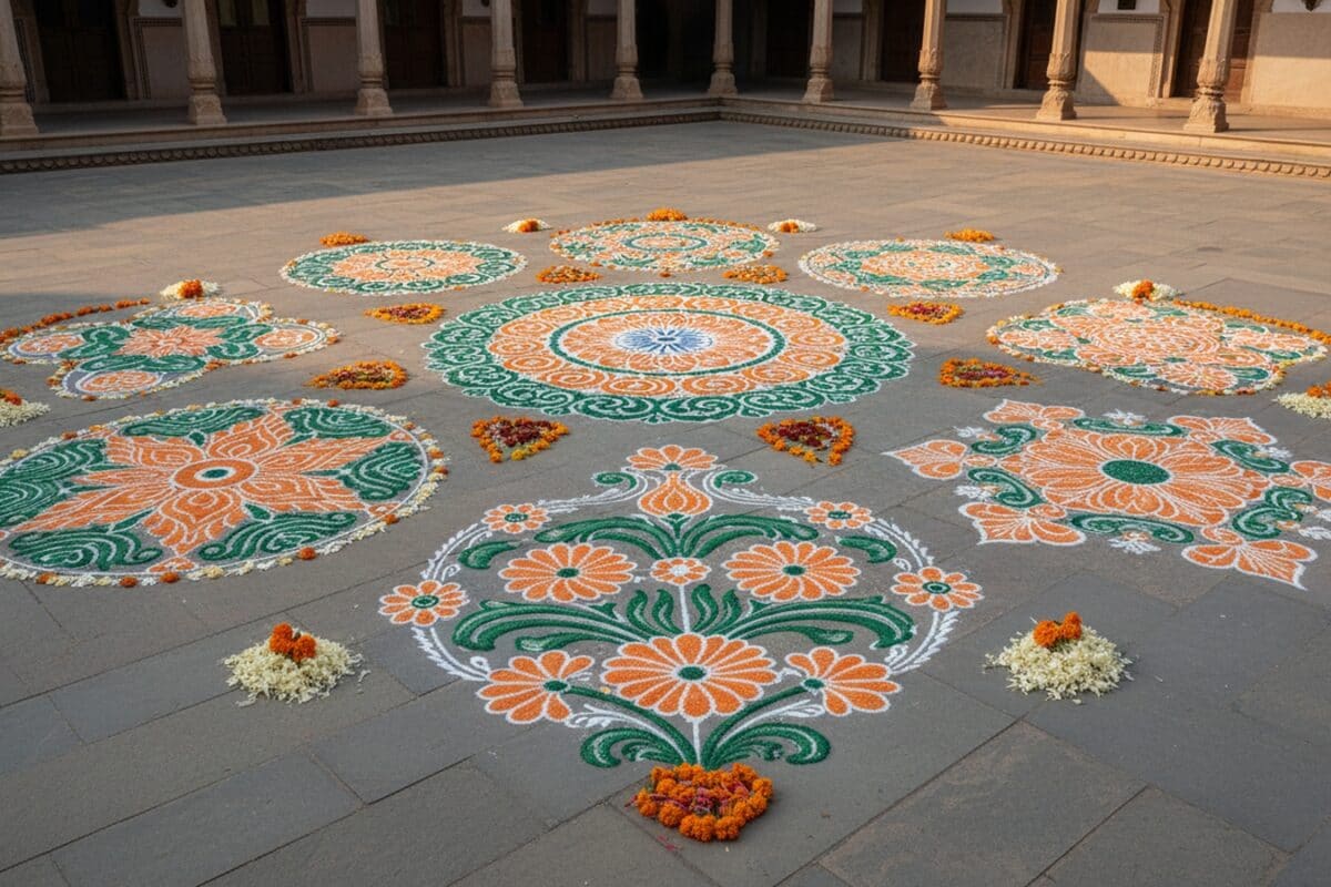 Rangoli Designs For Independence Day: Easy Tricolour Ideas For 15th August