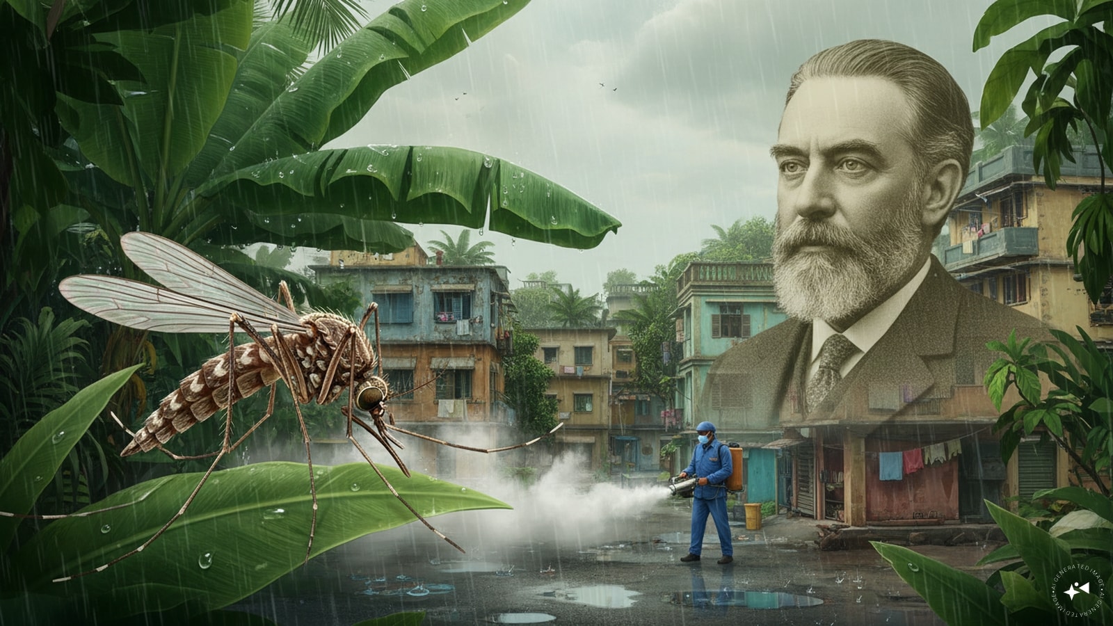 World Mosquito Day, observed on August 20, commemorates Sir Ronald Ross's 1897 discovery linking female Anopheles mosquitoes to malaria transmission. The day raises awareness about malaria and other mosquito-borne diseases. (AI Photo) World Mosquito Day, observed on August 20, commemorates Sir Ronald Ross's 1897 discovery linking female Anopheles mosquitoes to malaria transmission. The day raises awareness about malaria and other mosquito-borne diseases. (AI Photo)