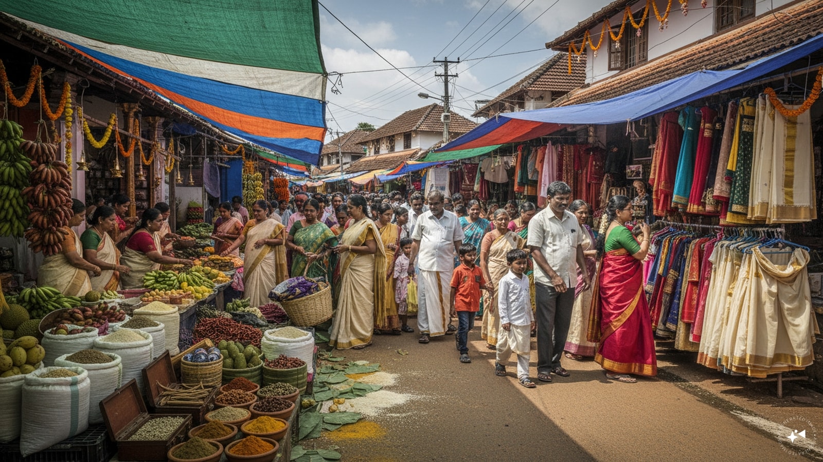 Uthradam — August 25, 2026: Uthradam is the day before Thiruvonam and is traditionally associated with the final preparations for the festival. It is popularly known as Uthrada Pachil, or the last-minute shopping rush. Families stock up on vegetables, groceries, clothes and other essentials needed for Thiruvonam and the grand Onasadya. Uthradam is also known as First Onam in Kerala's traditional celebration sequence. Nakshatra timing: Uthradam Nakshatra begins at 8:28 PM on August 24 and ends at 10:51 PM on August 25. (AI photo)