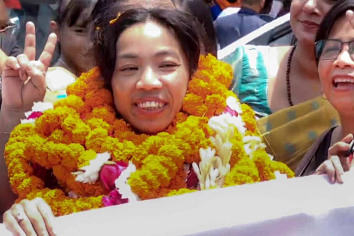 Watch: After Winning 3rd Successive CWG Gold Medal, Mirabai Chanu Receives Heroes' Welcome On Return