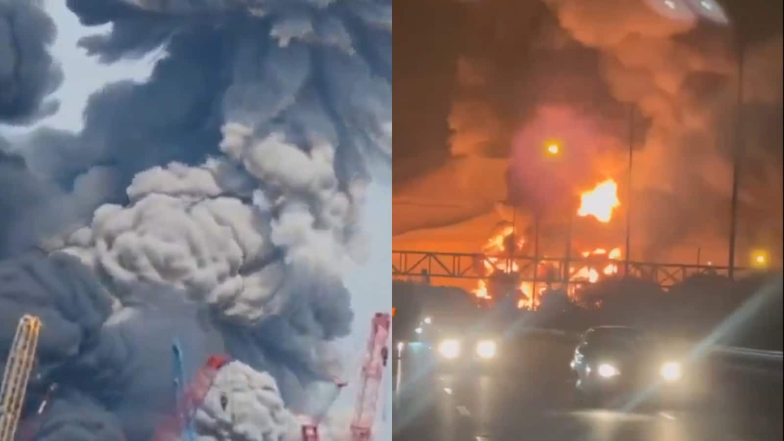 Massive Fire At Saudi Arabia's Aramco Gas Plant In Jubail, Jazan Refinery After Houthi Attack | Video