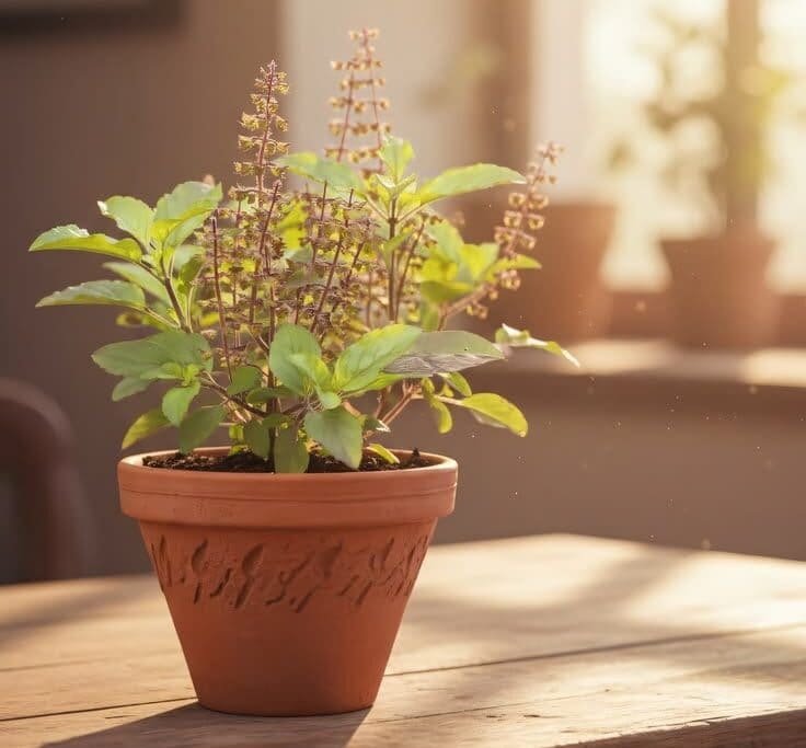 Tulsi's antioxidant and antimicrobial properties have made it popular in traditional skincare and hair-care practices. However, claims that eating Tulsi prevents hair loss or treats skin conditions are not firmly established. For persistent problems, consult a qualified dermatologist.