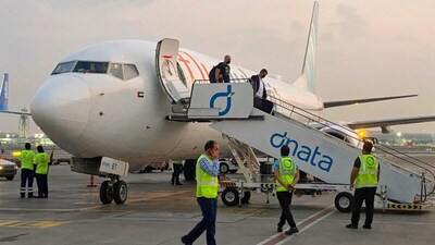 Flydubai Flight FZ1073 made an emergency landing in Tabuk, Saudi Arabia. (AP)