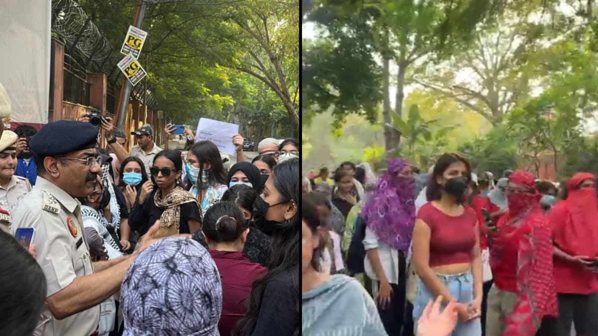 கல்காஜி கூட்டு பலாத்கார வழக்கு: எல்.எஸ்.ஆர். கல்லூரி மாணவிகள் ஆர்ப்பாட்டம்