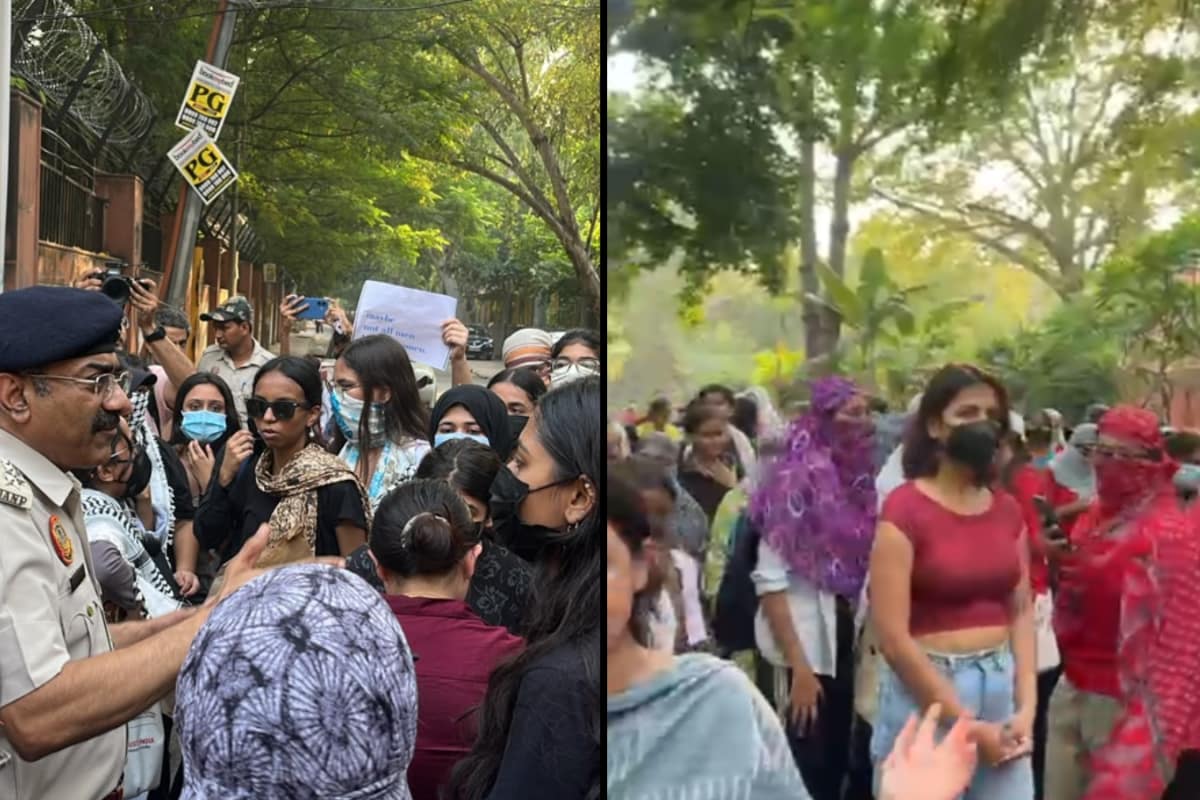 Lady Shri Ram College Students March Demanding Stronger Security Measures After Kalkaji Gangrape