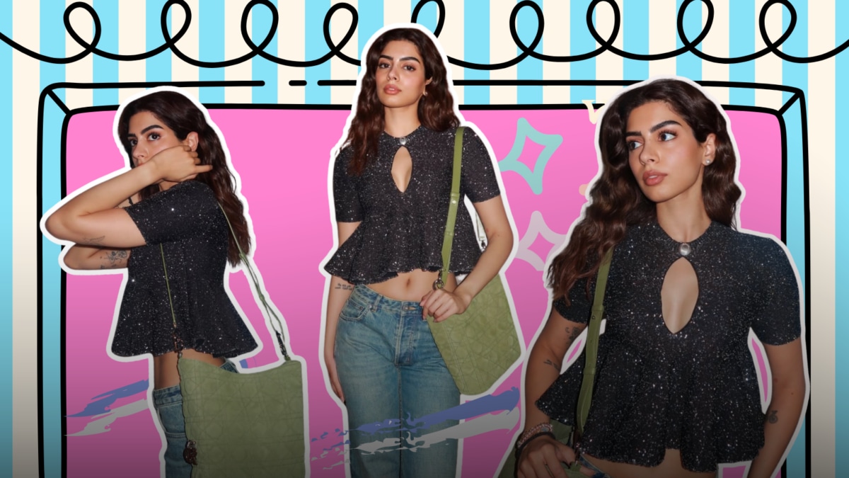 Khushi Kapoor Gives Dior Sparkle A 'Downtown' Twist With Relaxed Denim And Hobo Bag