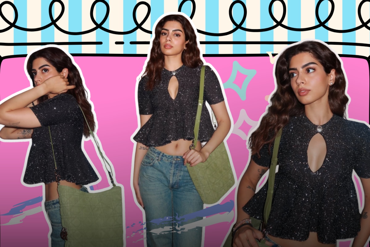 Khushi Kapoor Gives Dior Sparkle A 'Downtown' Twist With Relaxed Denim And Hobo Bag
